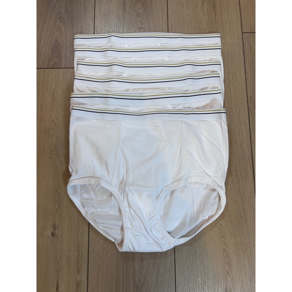 Stafford Tailored Culture Mens White 100% Cotton Briefs 6 Pack Size 42 Striped